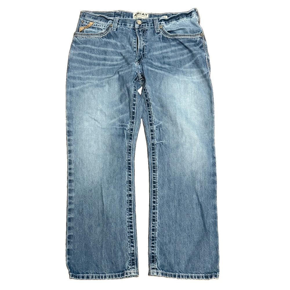 Ariat M4 Relaxed Boot Cut Jeans Mens 36x30 Blue Denim Western Cowboy